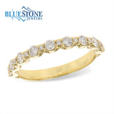 14kt Yellow Gold Ring with Diamonds- Size 7